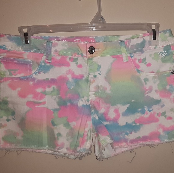 Justice tie dyed shorts size 18 1/2 GUC - Picture 1 of 7